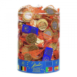 Filets de pièces en chocolat 24g - tubo de 60