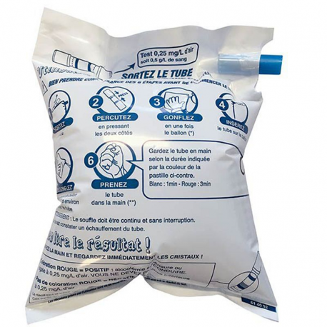 Ethylotest à usage unique certifié NF - pièce