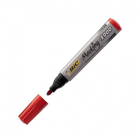 Marqueur permanent Bic Rouge - pièce