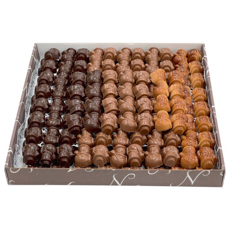 Bonhommes de Neige en chocolat praliné - boîte de 3kg