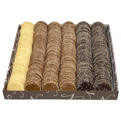 Tuiles plates fines en chocolat assortis - boîte de 3kg