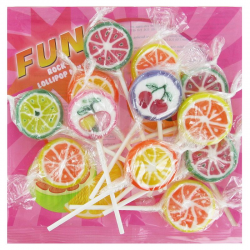 Fun sucettes rock mix - sachet de 120g