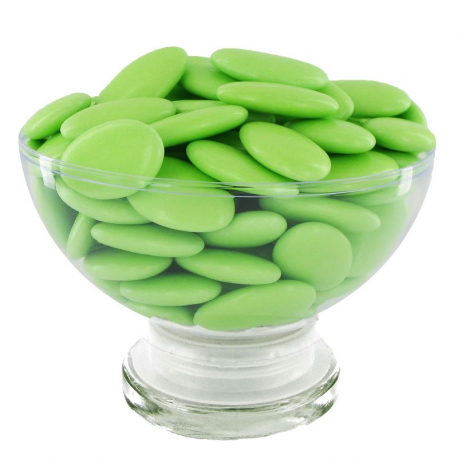 Dragées chocolat extra 71% vert tilleul - 1kg