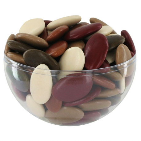 Dragées chocolat 71% camaïeu de MARRON - 1kg