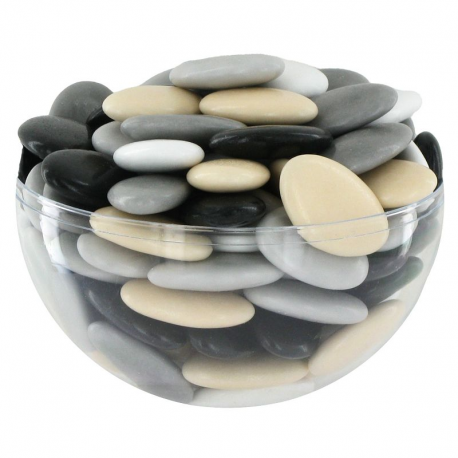 Dragées chocolat 71% camaïeu de GRIS - 1kg