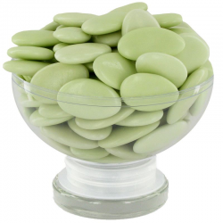 Dragées chocolat extra 71% vert d'eau - 1kg