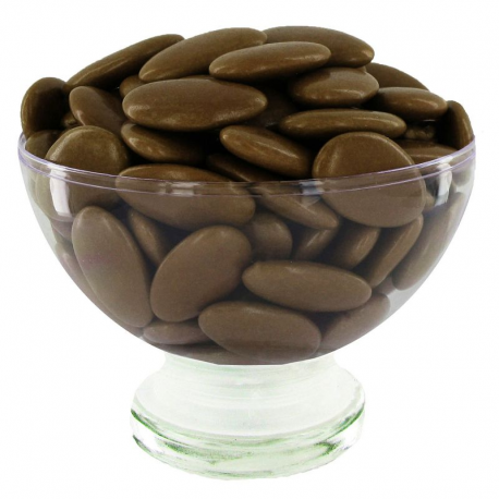 Dragées chocolat extra 71% couleur marron chocolat - 1kg