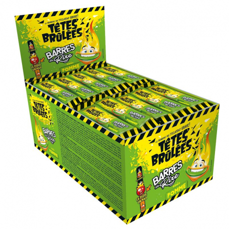 Têtes Brûlées barres de rire pomme - boîte de 150