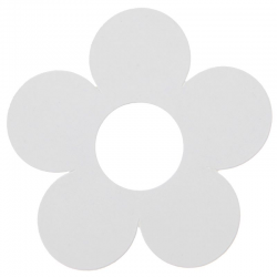 Fleurs déco BLANC - 10 pièces