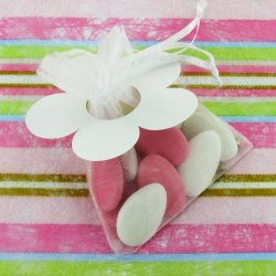 Fleurs déco BLANC - 10 pièces
