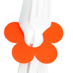 Fleurs déco ORANGE - 10 Pièces