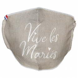 Masque Vive les Mariés (Cat1 normes AFNOR-SPEC6) - pièce