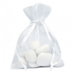 Pochons en organdi BLANC - 10 pièces