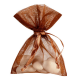 Pochons en organdi CHOCOLAT - 10 pièces