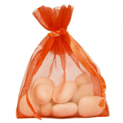Pochons en organdi ORANGE - 10 pièces