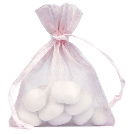 Pochons en organdi ROSE - 10 pièces