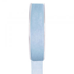 Ruban 15MM en organdi BLEU CIEL - la bobine de 20 mètres