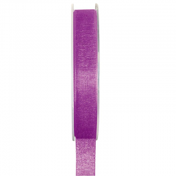 Ruban 7MM en organdi PRUNE - la bobine de 20 mètres