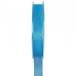 Ruban 7MM en organdi TURQUOISE - la bobine de 20 mètres