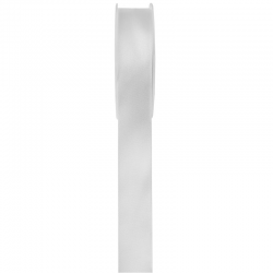 Ruban 15MM en satin double face BLANC - la bobine de 25 mètres