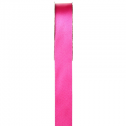 Ruban 15MM en satin double face FUCHSIA - la bobine de 25 mètres