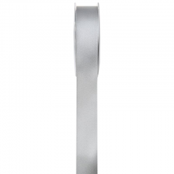 Ruban 15MM en satin double face GRIS - la bobine de 25 mètres