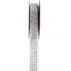 Ruban de strass Autocollant ARGENT - pièce