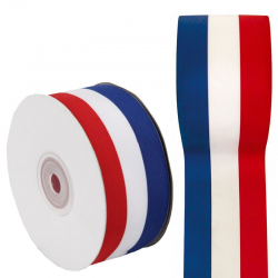 Ruban TRICOLORE France 15MM - la bobine de 25 mètres