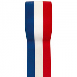 Ruban TRICOLORE France 15MM - la bobine de 25 mètres
