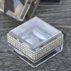 Ruban de strass Autocollant BLANC nacré - pièce