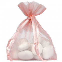 Pochons en organdi SAUMON - 10 pièces