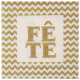 Serviettes de table FETE en OR - 20 pièces