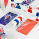 Sets de table drapeau bleu blanc rouge France - 6 pièces