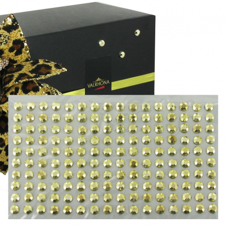 Strass autocollants OR - plaque de 160 strass