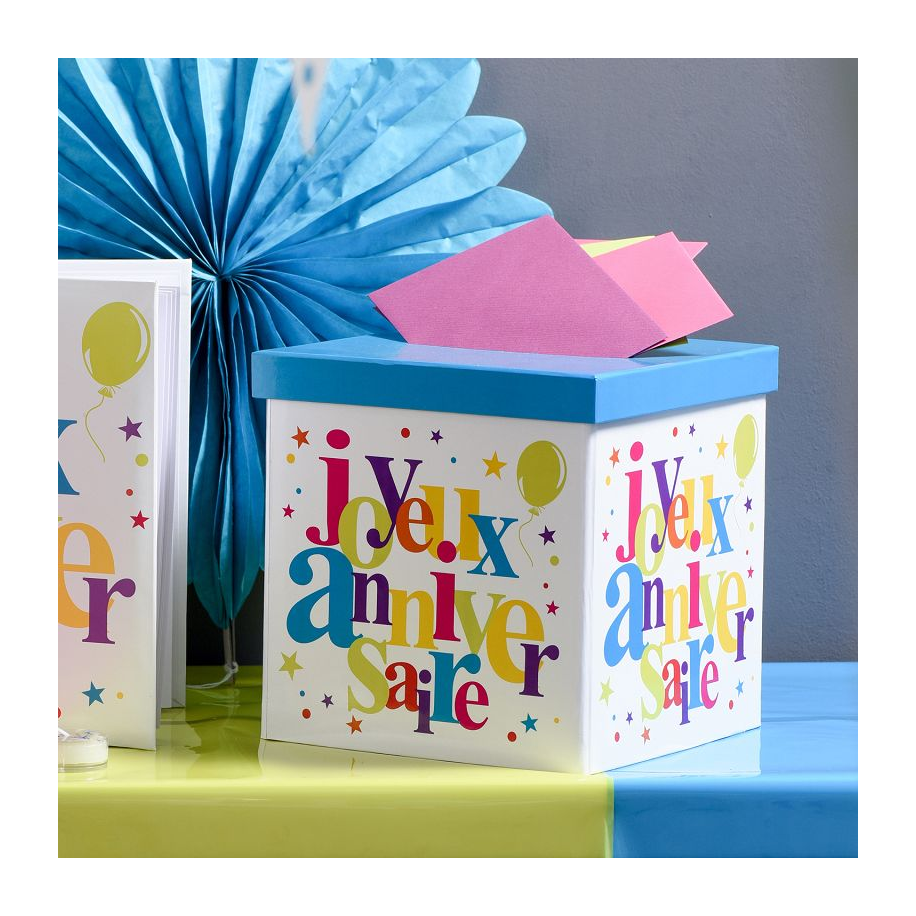 Tirelire Urne Dorée Or Métallisée Joyeux Anniversaire 20cm - Élégante Décoration De Table Pour Fête