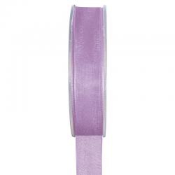 Ruban 15MM en organdi LAVANDE (parme) - la bobine de 20 mètres