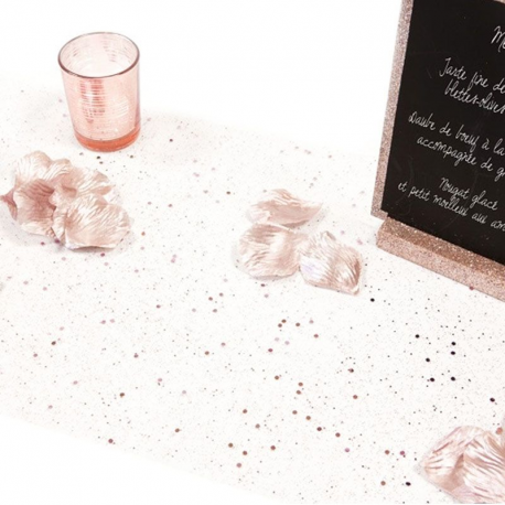 Chemin de table Paillettes 28CM x 5M ROSE GOLD - pièce