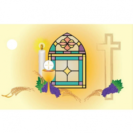 Etiquettes vitrail Communion - 10 pièces