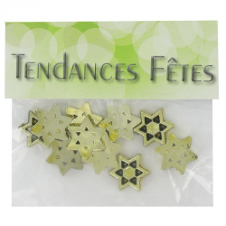 Etoiles de David à coller OR - 10 pièces