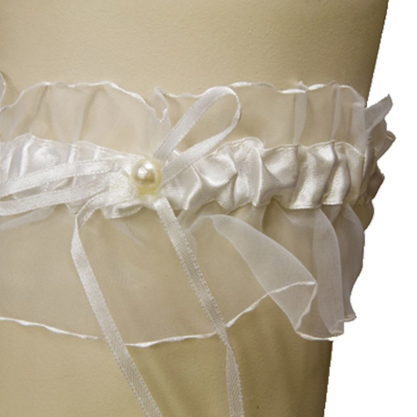 Jarretière Froufrou IVOIRE - pièce