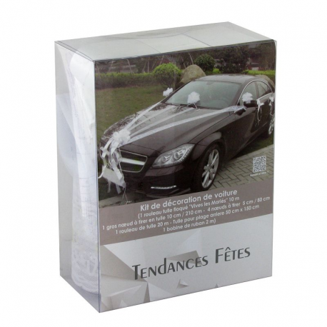 Décorations pour voiture Luxe BLANC - le kit