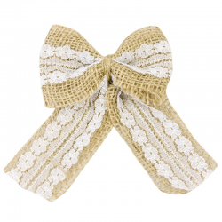 Noeuds en jute et dentelle - 2 pièces