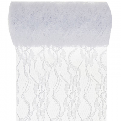Ruban Dentelle 10cm x 10m BLANC - pièce