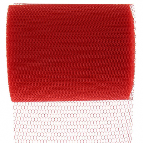 Tulle Déco Largeur 8CM ROUGE - pièce