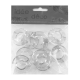 Anneaux TRANSPARENTS (socle boules/gouttes/ballons) - 10 pièces