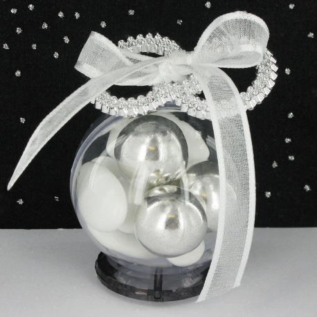 Anneaux TRANSPARENTS (socle boules/gouttes/ballons) - 10 pièces