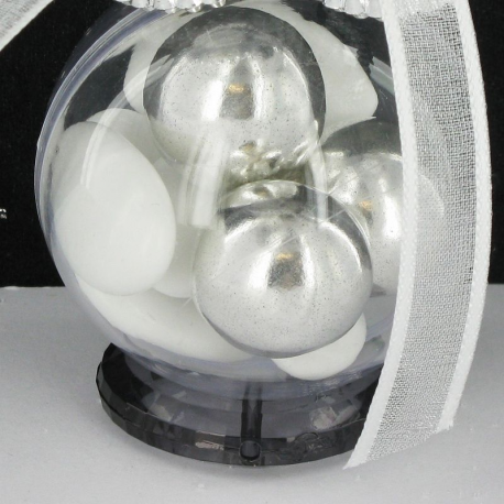 Anneaux TRANSPARENTS (socle boules/gouttes/ballons) - 10 pièces