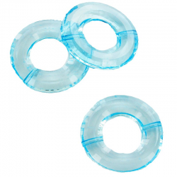 Anneaux translucides TURQUOISE (Socle pour boules/gouttes/ballons) - 10 pièces