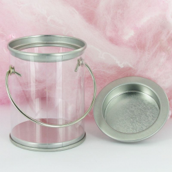 Boîte transparente avec couvercle zinc et anse - pièce