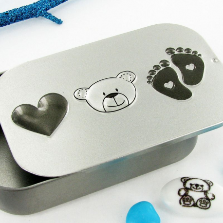 Boîte en zinc Bébé Ourson - pièce